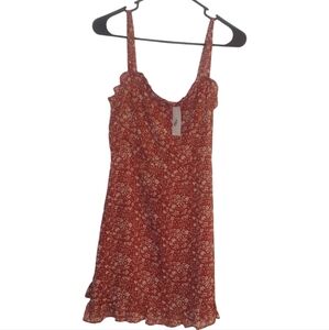 Lush Sleeveless Ditzy Floral Print Lined Dress Size M NWT